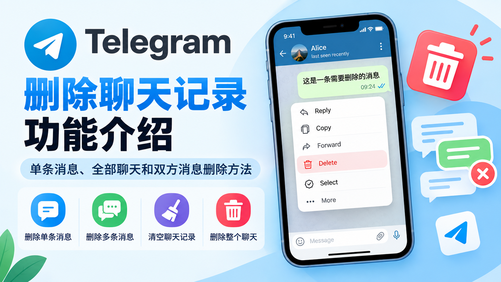 Telegram删除聊天记录功能介绍