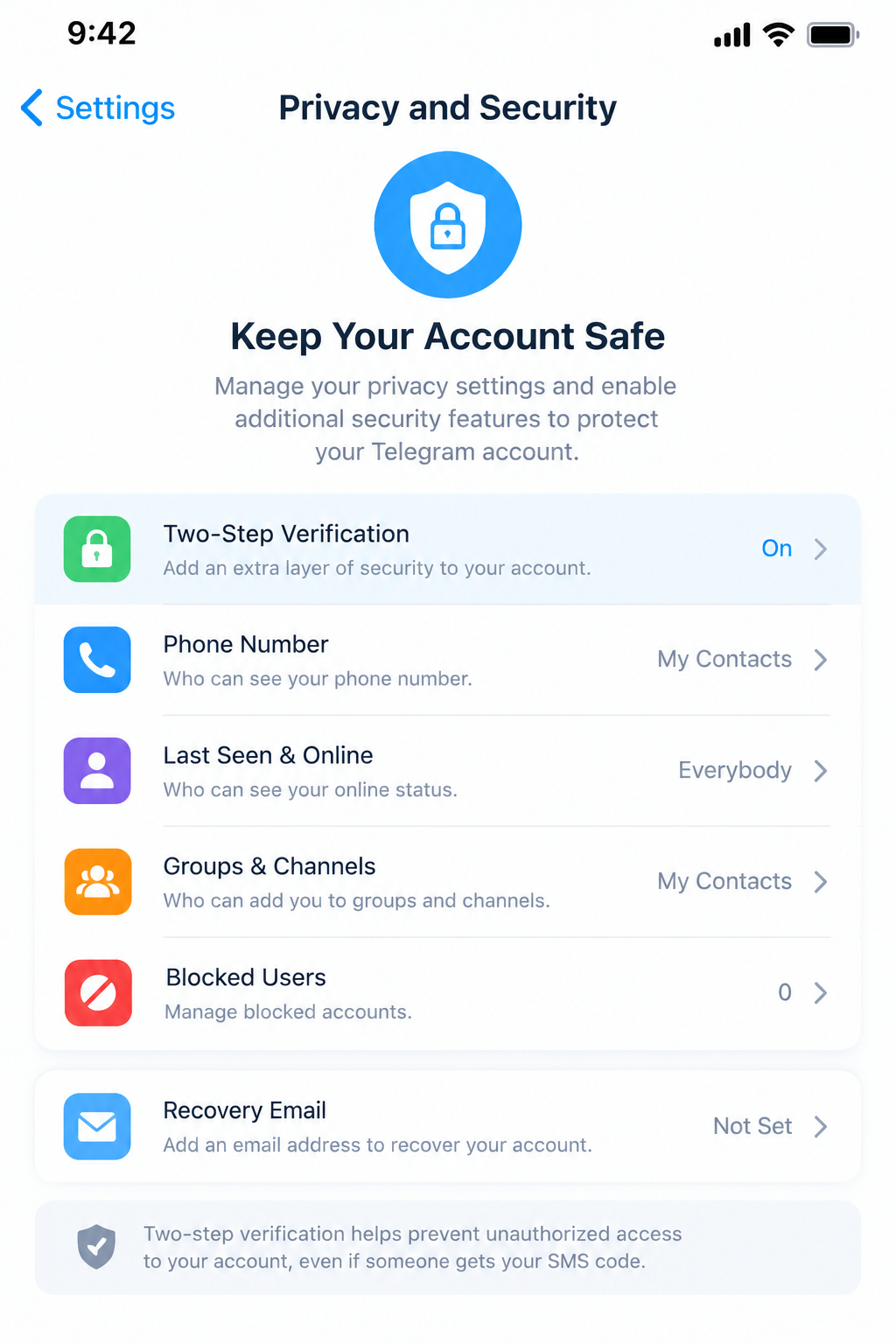 Telegram注册后的安全设置